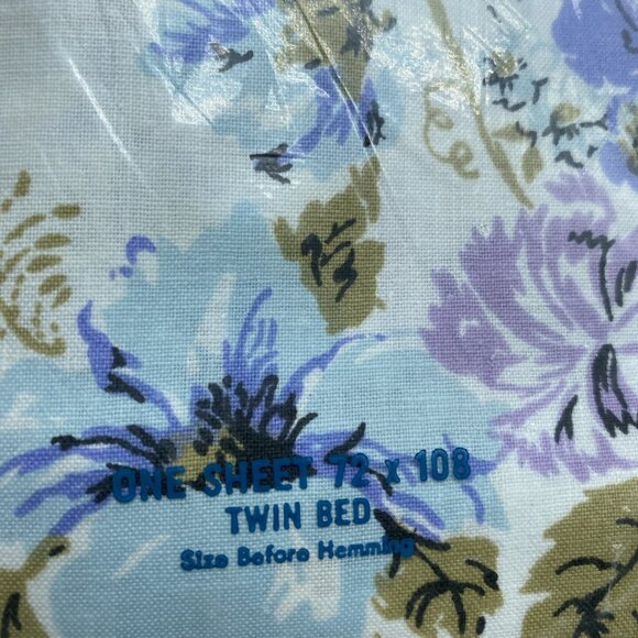 Stevens Utica Mohawk Twin Flat Sheet Queen Marie Pattern Floral Cotton USA Made - Picture 5 of 16